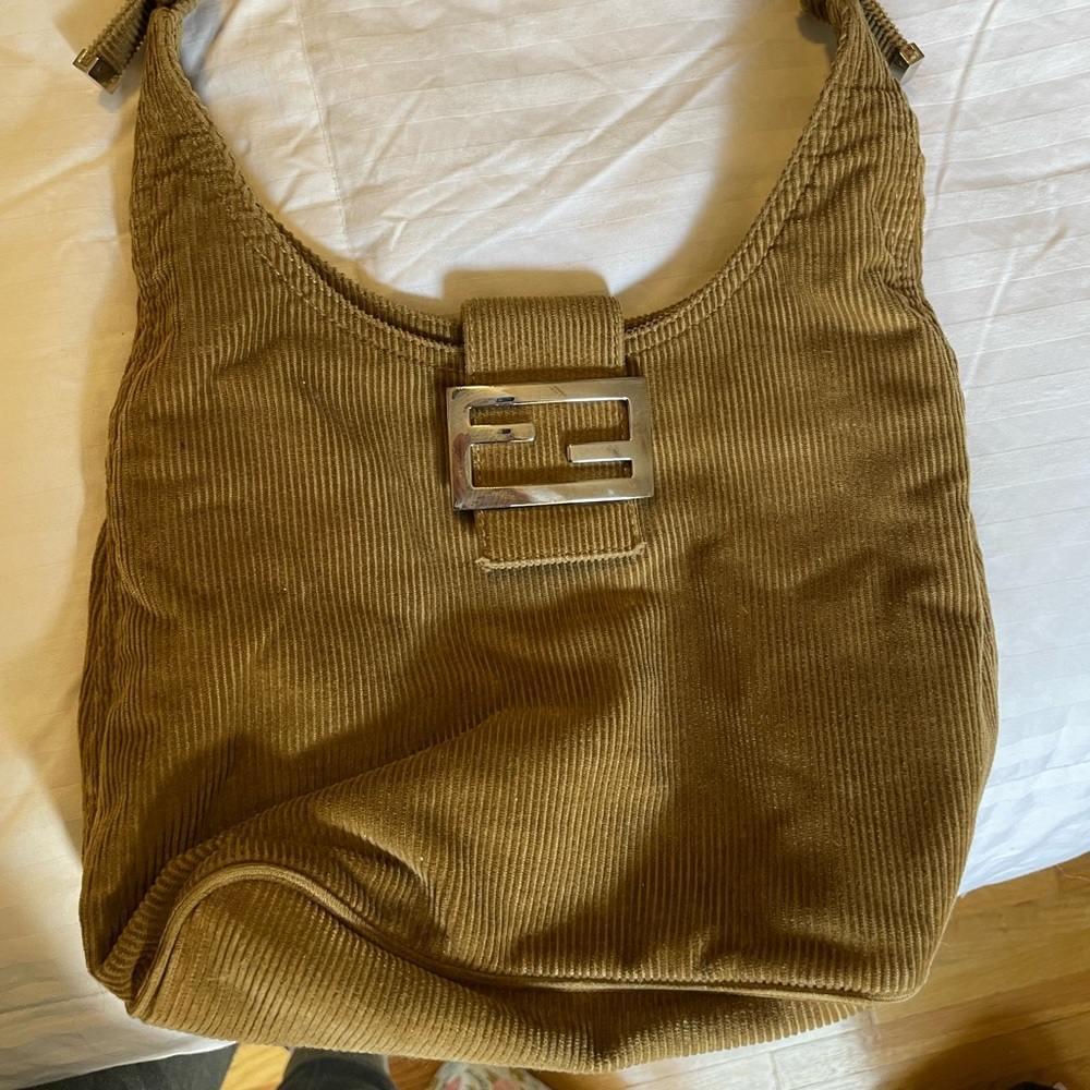 Fendi Authentic corduroy shoulder bag